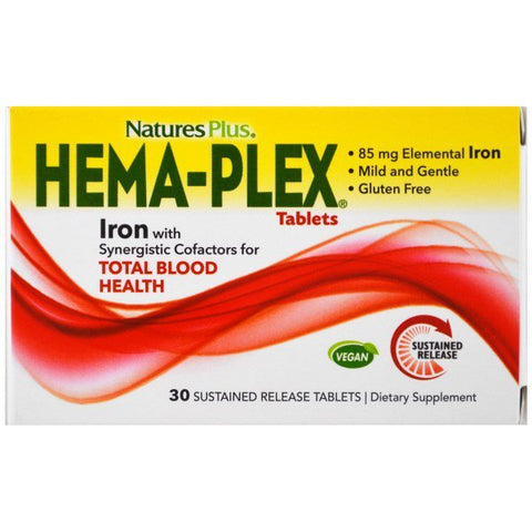 Hema - Plex (30 Sustained Release Tablets) - Nature's Plus - Topvitamine