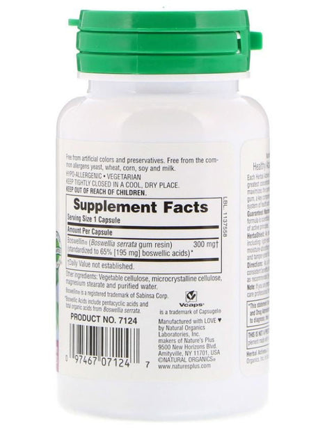 Herbal Actives - Boswellin 300 mg (60 Vegetarian Capsules) - Nature's Plus - Topvitamine
