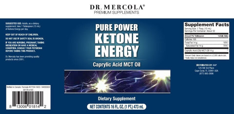 Ketone Energy MCT Oil (473 ml) - Dr. Mercola - Topvitamine