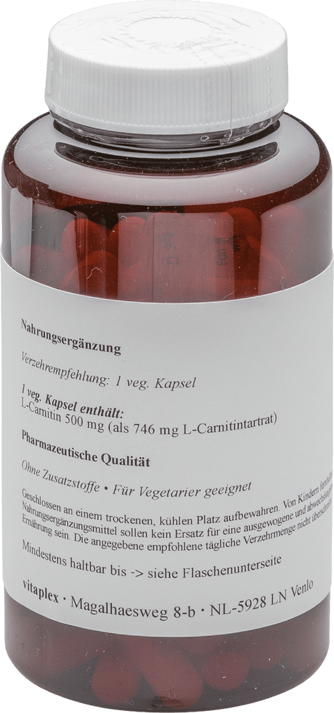 L - Carnitin 500 mg (90 vegetarian capsules) - Vitaplex - Topvitamine