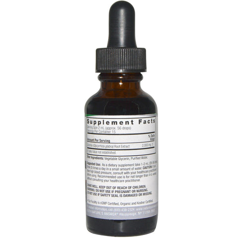 Licorice, Alcohol Free, 2000 mg (30 ml) - Nature's Answer - Topvitamine