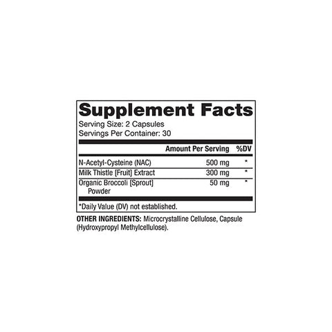 Liver Support NAC Milk Thistle (60 Capsules) - Dr. Mercola - Topvitamine