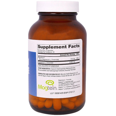 Magnesium L - Threonate (90 Capsules) - Dr. Mercola - Topvitamine