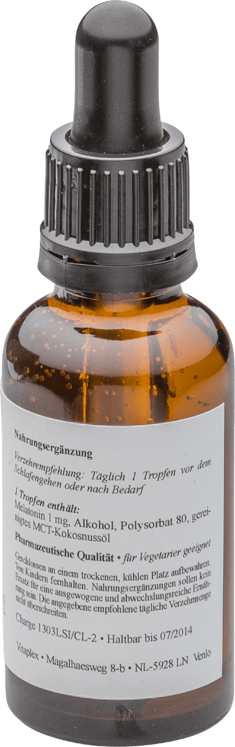 Melatonin liquid, 1 mg per drop (30 ml with 1000 drops) - Vitaplex - Topvitamine