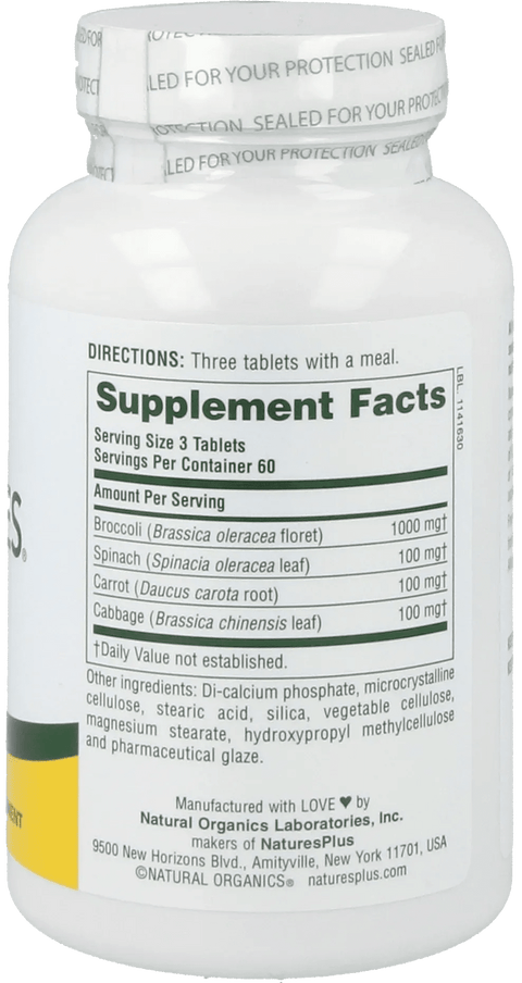 Mixed Vegetables (180 Tablets) - Nature's Plus - Topvitamine