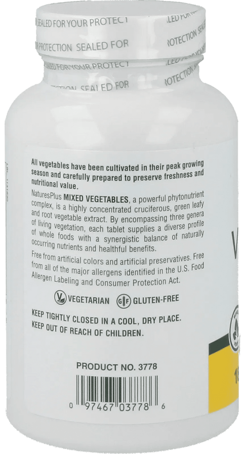 Mixed Vegetables (180 Tablets) - Nature's Plus - Topvitamine