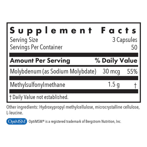 MSM Methylsulfonylmethane 150 Vegetarian Capsules - Allergy Research Group - Topvitamine
