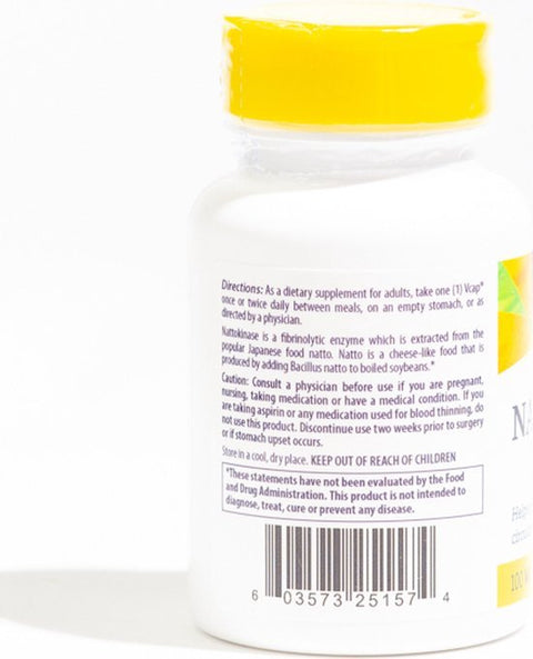 Nattokinase 2000 FU's 100 mg (60 capsules) - Nature's Plus - Topvitamine