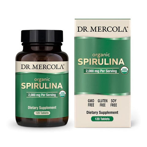 Organic Spirulina 120 tablets dr Mercola - Topvitamine