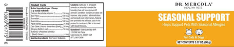 Seasonal Support for Pets (90 Gram) - Dr. Mercola - Topvitamine