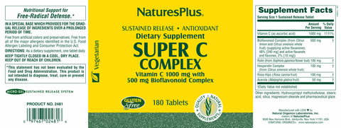 Super C Complex 1.000 mg S/R (60 tablets) - Nature's Plus - Topvitamine