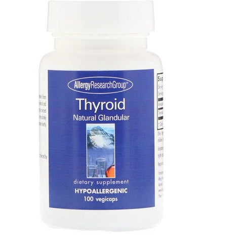 Thyroid Natural Glandular 100 Vegetarian Capsules - Allergy Research Group - Topvitamine