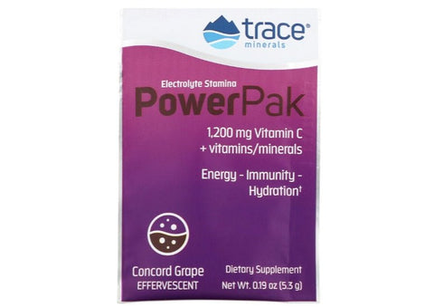 Trace Minerals Research, Electrolyte Stamina Power Pak, Pomegranate Blueberry, 0.22 oz (6.2 g), 32 Packets - Topvitamine