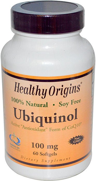 Ubiquinol Soja Free formula (100 mg) - Healthy Origins - Topvitamine