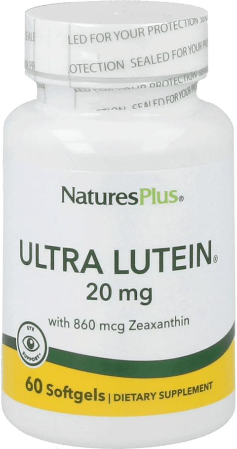 Ultra Lutein, Maximum Strength, 20 mg (60 Softgels) - Nature's Plus - Topvitamine