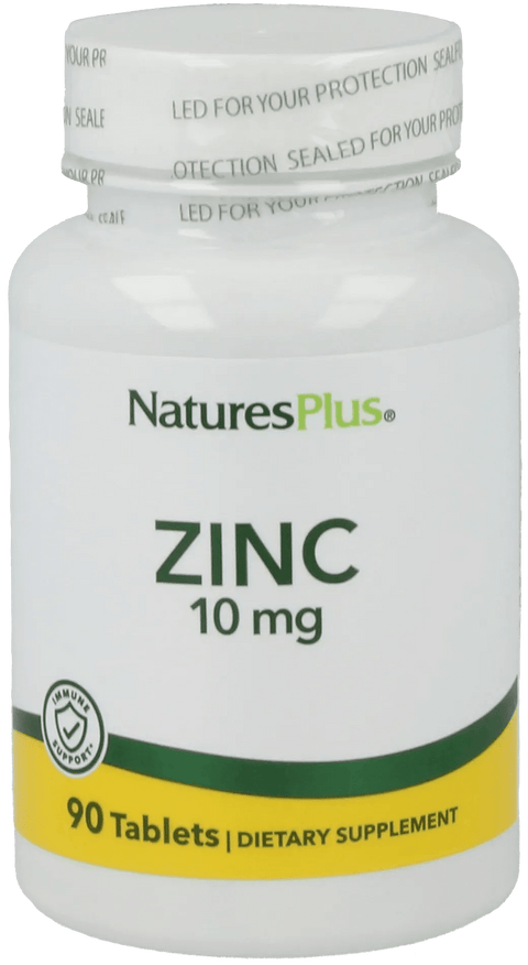 Zinc, 10 mg (90 Tablets) - Nature's Plus - Topvitamine