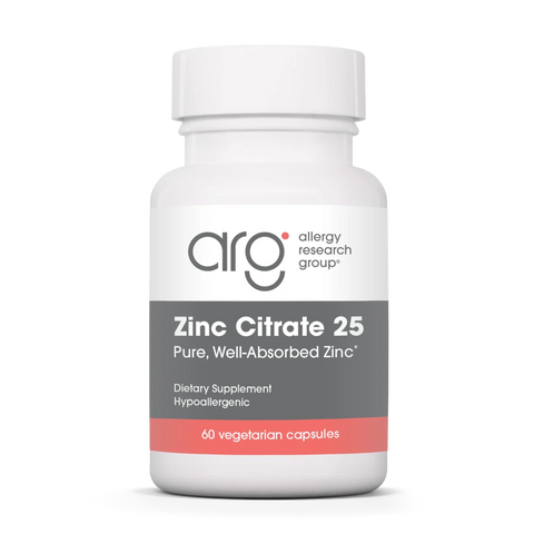 Zinc citrate 25 mg (60 capsules) - Allergy Research Group - Topvitamine