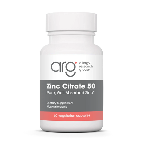 Zinc citrate 50 mg (60 capsules) - Allergy Research Group - Topvitamine